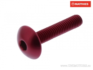 Cappuccio bullone Pro Bolt M6 x 1.00 x 30 mm alluminio rosso - JM