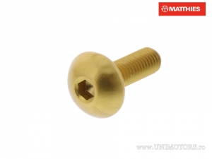 Cappuccio vite Pro Bolt M5 x 0.80 x 16 mm alluminio dorato - JM
