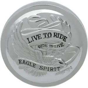 Capuchon de réservoir "Live to Ride" - Chrome - DS390134