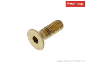 Capuchon de vis à tête fraisée Pro Bolt M5 x 0.80 x 15 mm en acier inoxydable A4 doré - JM