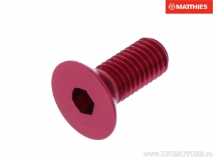 Capuchon de vis fraisée Pro Bolt M8 x 1.25 x 20 mm aluminium rouge - JM