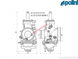 Carburetor CP 2T (diameter 23mm) - 2012300 - Polini