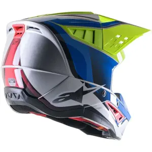 Cască SM5 Sail - Negru, Albastru, Lucios, Gri, Galben Fluorescent - Adult - S - 01108436