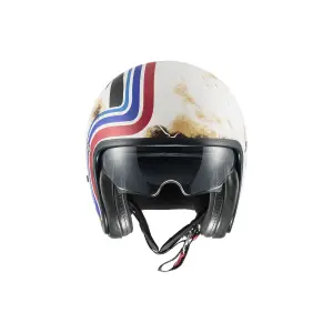 Cască Vintage - Negru, Albastru, Mat, Roșu, Alb - Adult - 2XL - 01043470