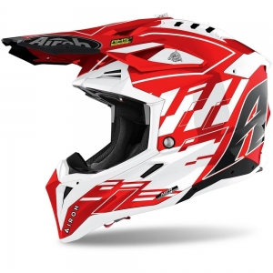 Casca Airoh Aviator 3 Rampage rosu lucios: Mărime - XL