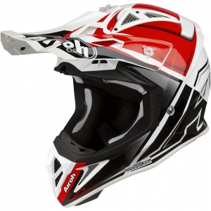 Casca Aviator 2.2 Check rosu lucios: Mărime - XL