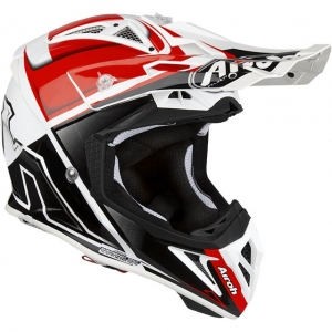 Casca Aviator 2.2 Check rosu lucios: Mărime - XL