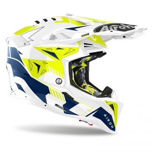CASCA AVIATOR 3 SPIN YELLOW/BLUE GLOSS: Mărime - M