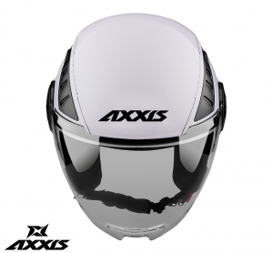 Casca Axxis model Metro A0 alb lucios (open face)