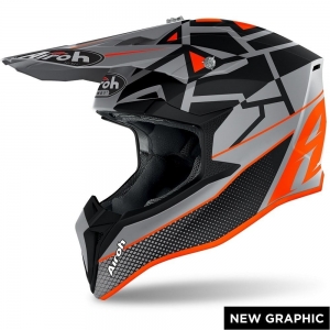 Casca enduro/cross MX Airoh - WRAAP MOOD ORANGE MATT: Mărime - S