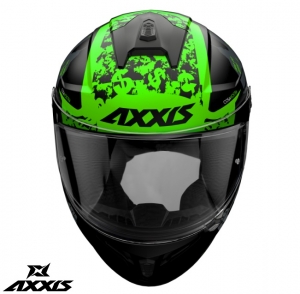 Casca integrala Axxis model Draken S Cosa Nostra B6 verde fluor lucios - Verde fluor lucios, S (55/56cm)