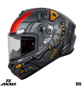 Casca integrala Axxis model Draken S Dinotoon B5 rosu mat - tip viziera: MT-V-18C - Rosu mat , L (59/60cm)