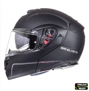 Casca integrala modulabila motociclete MT Atom SV negru mat Pinlock ready