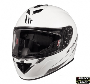Casca integrala motociclete MT Rapide A0 alb lucios (fibra sticla)