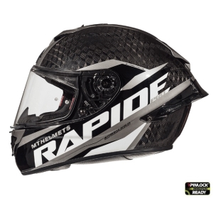 Casca integrala motociclete MT Rapide Pro Carbon C2 gri lucios - 100% carbon (copiază) - Gri lucios , XL (61/62cm)