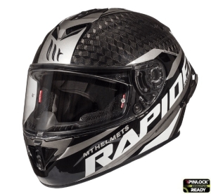 Casca integrala motociclete MT Rapide Pro Carbon C2 gri lucios - 100% carbon (copiază) - Gri lucios , XL (61/62cm)