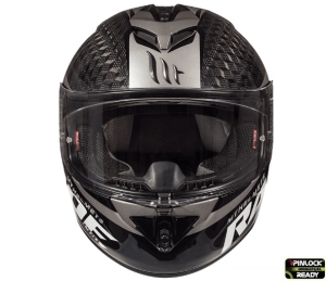 Casca integrala motociclete MT Rapide Pro Carbon C2 gri lucios - 100% carbon (copiază) - Gri lucios , XL (61/62cm)