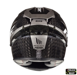 Casca integrala motociclete MT Rapide Pro Carbon C2 gri lucios - 100% carbon (copiază) - Gri lucios , XL (61/62cm)