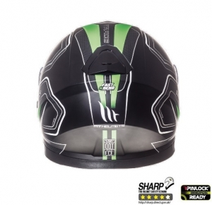 Casca integrala motociclete MT Thunder III SV Trace negru/verde fluor mat (ochelari soare integrati) - Negru/verde fluor mat, XS