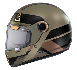 Casca integrala MT Jarama 68th C9 auriu mat - model Retro - Cafe Racer - Auriu mat, S (55/56cm)