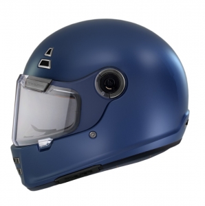 Casca integrala MT Jarama A7 albastru mat - model Retro - Cafe Racer - Albastru mat, S (55/56cm)