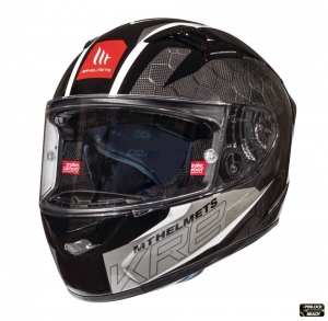 Casca integrala MT KRE Snake carbon 2.0 A0 negru/gri lucios - 100% carbon