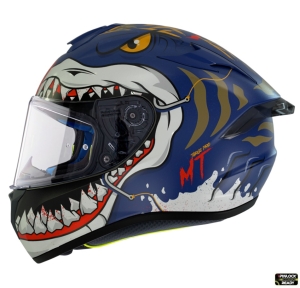 Casca integrala MT Targo Pro Sharky B7 albastru mat - Albastru mat,M (57/58cm)