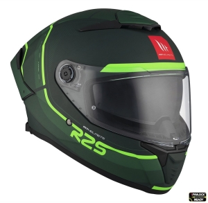 Casca integrala MT Thunder 4 SV R25 C6 verde mat (ochelari soare integrati) - Verde mat , S (55/56cm)