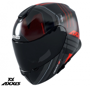 Casca modulabila Axxis model Gecko SV Epic B5 rosu fluor mat (ochelari soare integrati)