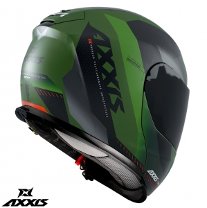 Casca modulabila Axxis model Gecko SV Shield F6 gri verde mat (ochelari soare integrati) - Verde mat, XS (53/54cm)