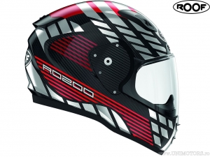 Casca moto Roof RO200 Carbon Speeder Red-Silver (rosu-argintiu) - Roof