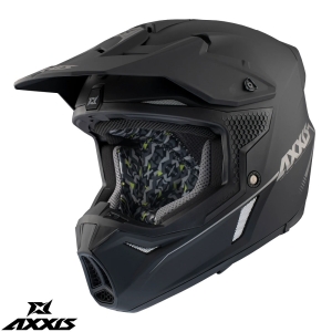 Casca off road motociclete Axxis model Wolf A1 negru mat - Negru mat , M (57/58cm)