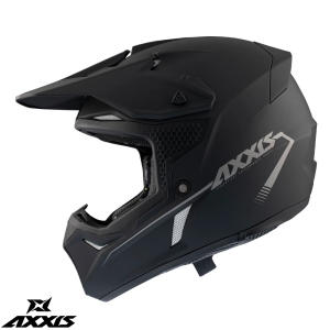 Casca off road motociclete Axxis model Wolf A1 negru mat - Negru mat , M (57/58cm)