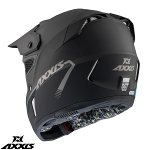 Casca off road motociclete Axxis model Wolf A1 negru mat - Negru mat , M (57/58cm)