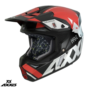 Casca off road motociclete Axxis model Wolf Jackal B5 rosu lucios - Rosu lucios , XS (53/54cm)