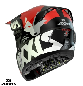 Casca off road motociclete Axxis model Wolf Jackal B5 rosu lucios - Rosu lucios , XS (53/54cm)
