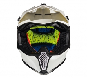 Casca off road MT Falcon solid A0 alb lucios - Alb lucios, S (55/56cm)