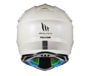 Casca off road MT Falcon solid A0 alb lucios - Alb lucios, XL (61/62cm)
