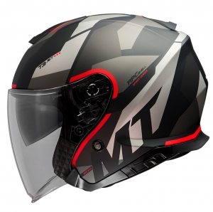 Casca open face MT Thunder III SV Jet Bow A5 rosu mat (ochelari soare integrati) - Rosu mat, S (55/56cm)