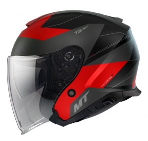 Casca open face MT Thunder III SV Jet Cooper A3 rosu mat (ochelari soare integrati) - Rosu mat, S (55/56cm)