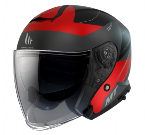 Casca open face MT Thunder III SV Jet Cooper A3 rosu mat (ochelari soare integrati) - Rosu mat, S (55/56cm)