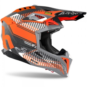 Casco Airoh Aviator 3 Wave naranja cromado 2021: Talla - M