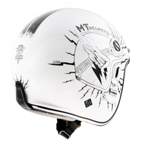 Casco aperto MT Le Mans 2 SV Diler B0 bianco lucido (visiera solare integrata)