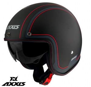 Casco Axxis modelo Hornet SV Royal B1 negro mate (visor solar integrado)