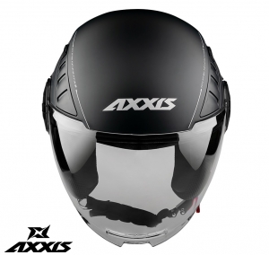 Casco Axxis modelo Metro A1 negro brillante (cara abierta)