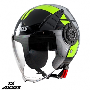 Casco Axxis modelo Metro Cool B3 amarillo fluorescente mate (cara abierta) - Amarillo fluorescente mate, S (55/56cm)
