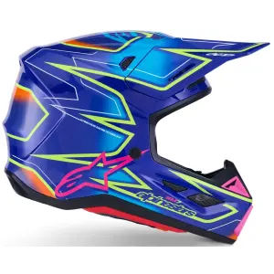 Casco Fundido S-M7 - Azul, Rosa, Amarillo - Adulto - M - 01109125