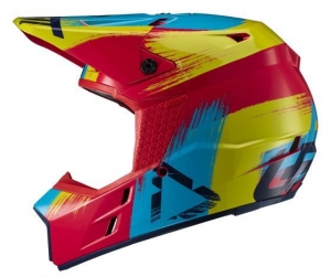 Casco GPX 3.5 V19.1 Rosso/Lime Dot + ECE: Taglia - XL