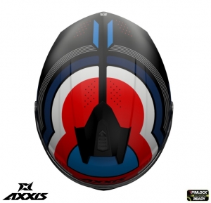Casco integraal Axxis model Draken S Cougar B7 mat blauw - Mat blauw, M (57/58cm)
