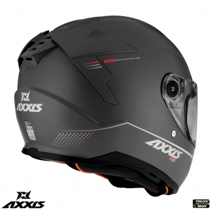 Casco integral Axxis Hawk SV A2 titanium mat (visor solar integrado) - versión de spoiler corto - Titanium mat, S (55/56cm)